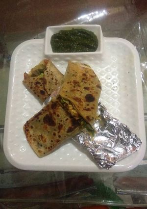 A picture of Paneer roll.