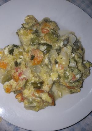 Una foto de Revuelto de zapallitos con verduras mix