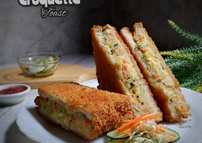 Yuk intip, Cara  membuat Korean Fried Croquette Toast  istimewa