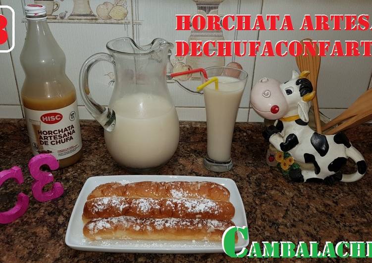 Horchata artesana de chufa concentrada con fartons