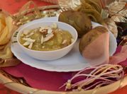A picture of aloo halwa potato halwa