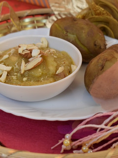 A picture of Aloo Halwa.