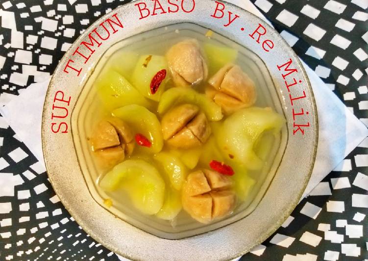 Bahan Sup Timun Baso Ala Chinese food | Cara Membuat Sup Timun Baso Ala Chinese food Yang Mudah Dan Praktis