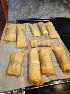 Una foto de Rollitos de primavera al horno