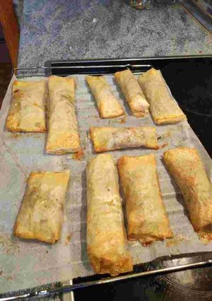 Una foto de Rollitos de primavera al horno