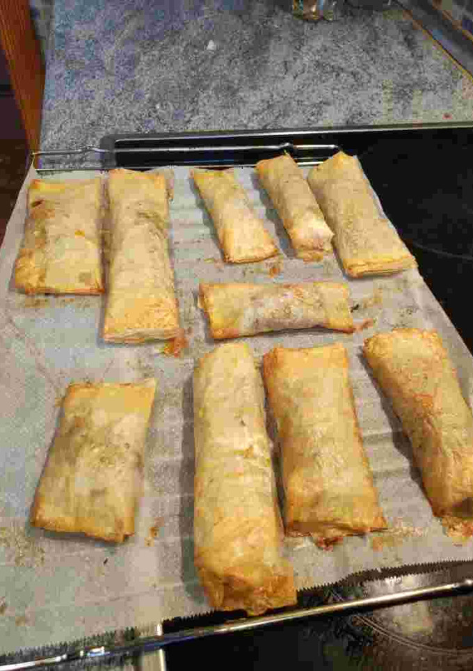 Una foto de Rollitos de primavera al horno