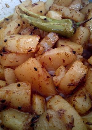 A picture of Kalonji walay Aloo.