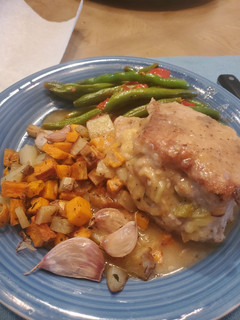 A picture of Apple Stuffed Pork Chops.