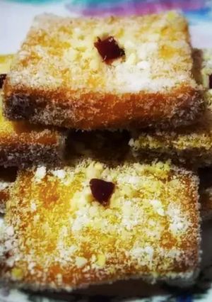 A picture of Bread coconut sweet toast.
