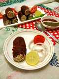 Sesame Beetroot croquette