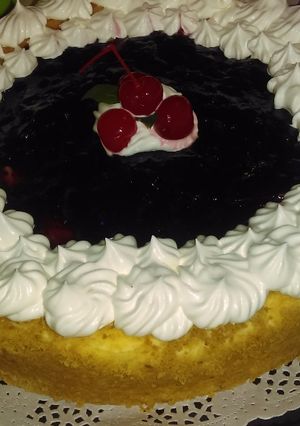Una foto de Cheesecake de zarzamora
