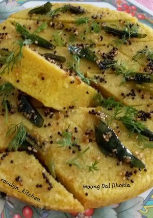 A picture of Moong Dal Dhokla.