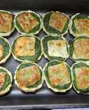 Canastitas de verdura y huevos