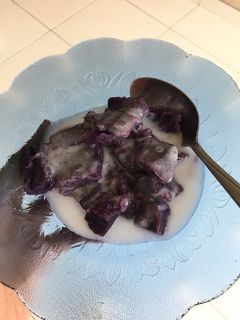 Foto resep Ubi Ungu Saus Santan