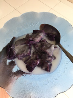 Foto resep Ubi Ungu Saus Santan