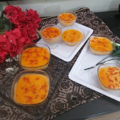 A picture of Orange and carrot jelly pudding.