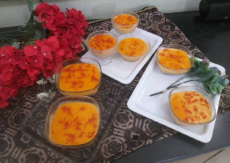 Easiest Way to Make Super Quick Homemade Orange and carrot jelly pudding