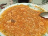 Guiso de salmón y arroz