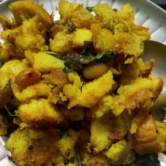 A picture of Bread upma.