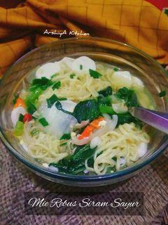 Foto resep Mie Rebus Siram Sayur