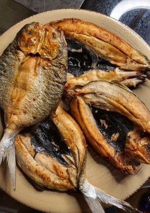 A picture of Fried Marinated Milkfish or Bangus.