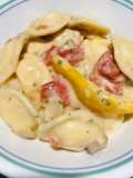 Quick Creamy Pink Mushroom 🍄 Ravioli