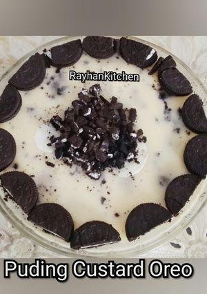 Foto resep Puding Custard Oreo