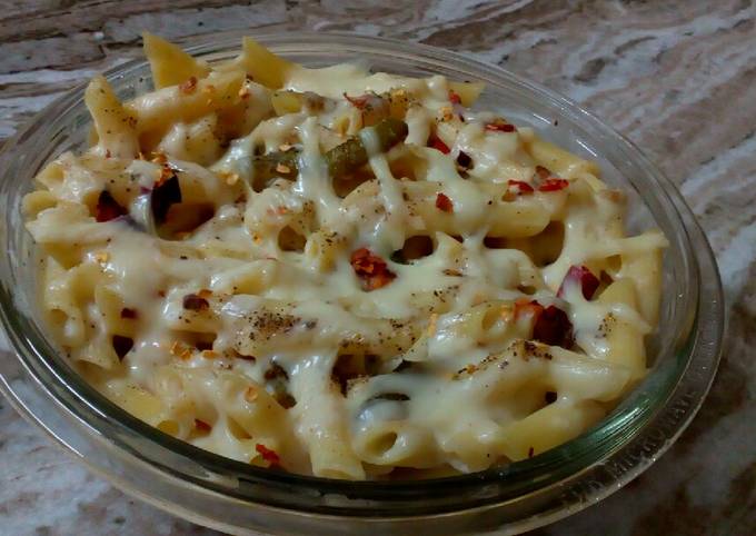 Recipe of Super Quick Homemade Baked Pasta with White Sauce