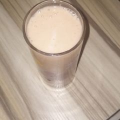 Banana strawberry milkshake A picture of Banana strawberry milkshake.