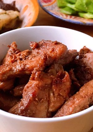 Hình của món Thịt Rang Cháy Cạnh Nấu Dấm.