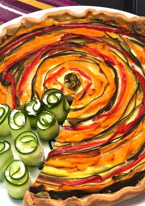 Une photo de Tarte spirale aux légumes