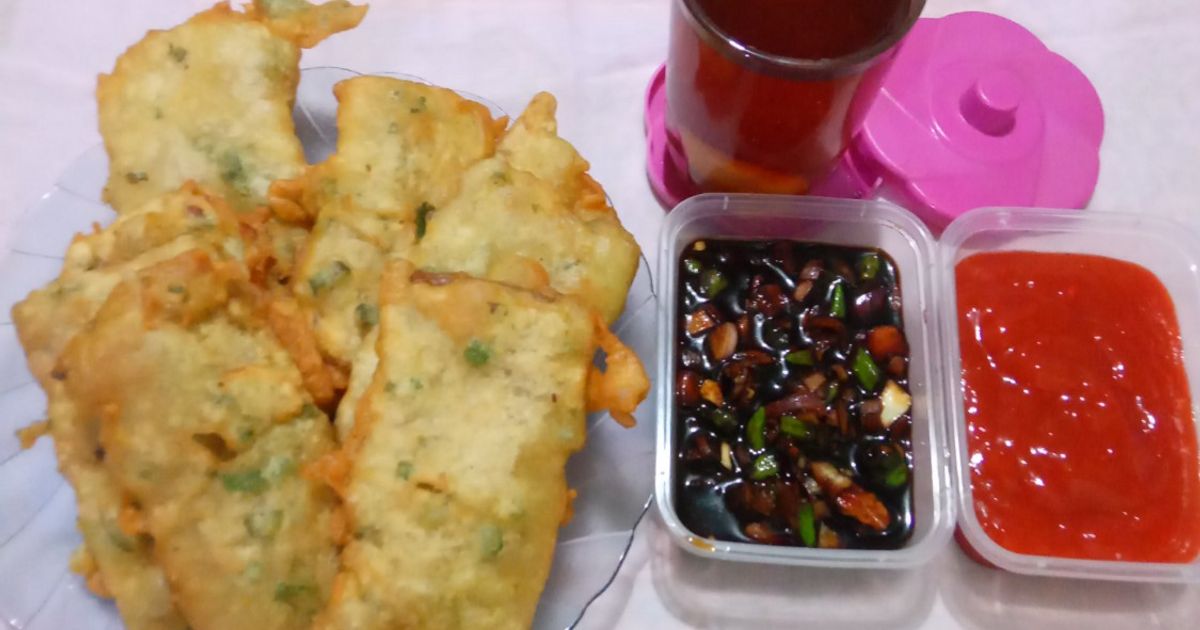 Tempe mendoan dan teh jahe