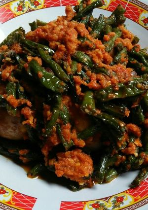 Foto resep Telur balado kacang panjang