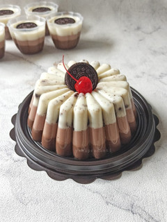 Foto resep Puding Oreo Milo Cokelat