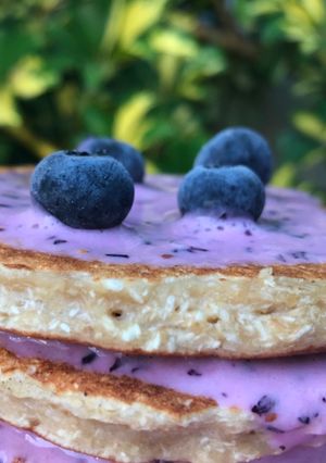 Una foto de Pancakes de coco