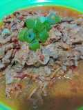 Daging slice kuah mercon