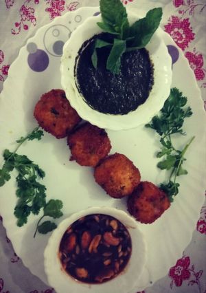 A picture of Raw banana cutlets.