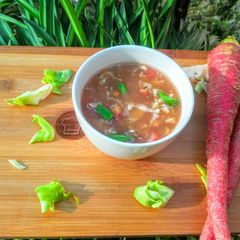 A picture of Hot n Sour Soup.
