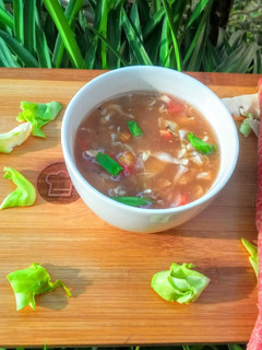 A picture of Hot n Sour Soup.