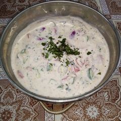 A picture of Mixed vegetables raita.