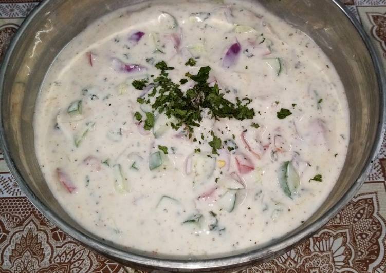 Steps to Make Perfect Mixed vegetables raita