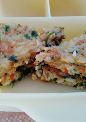 Foto resep Omlet nasi sayuran #bekalanak #bekalbapaknyajuga 😂