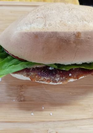 Una foto de Milanesa al pan