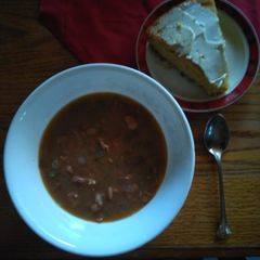 Pinto Bean And Bacon Soup A picture of Pinto Bean And Bacon Soup.