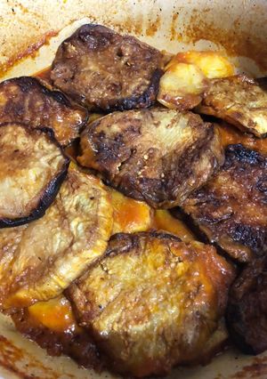 عکسی از دستور خوراک بادمجان