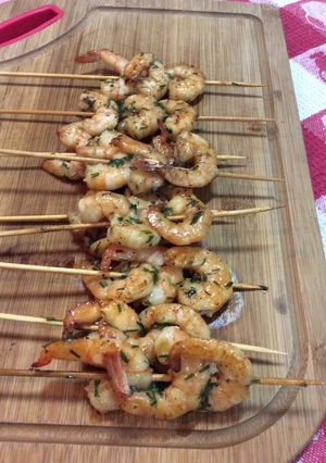 Una foto de Camarones en la parrilla para aperitivo 🦐🦐🦐🦐