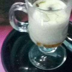A picture of Black jamun and curd cream smoothie.