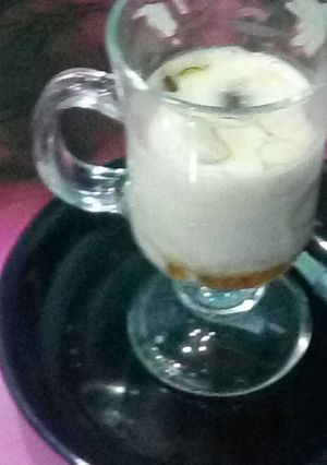 A picture of Black jamun and curd cream smoothie.
