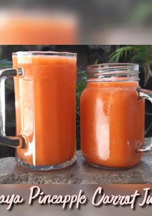 Foto resep Papaya Pineapple Carrot Juice
