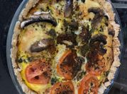 A picture of white wine vinegar and eggs